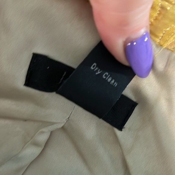 J Crew Collection Blazer Metallic Brocade Silk Wool Size 0 Lined - Picture 9 of 9